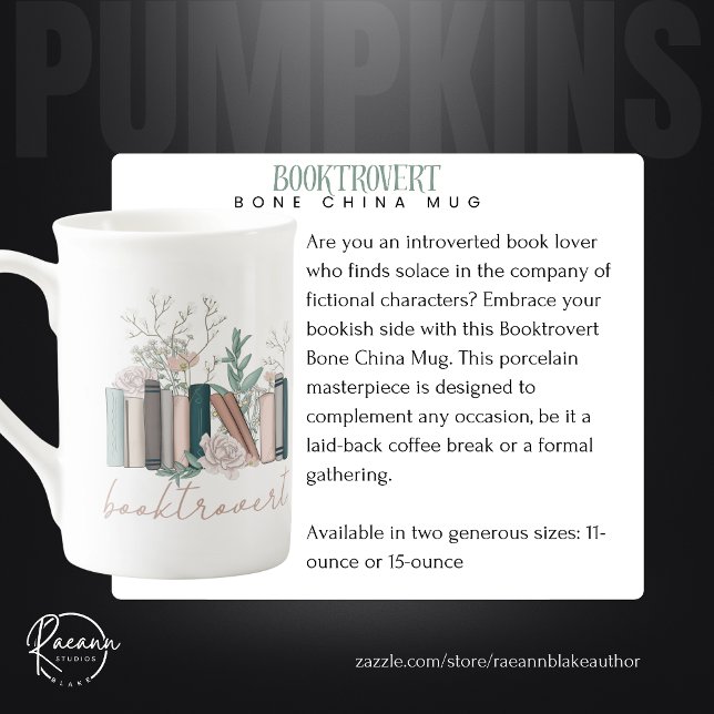 Booktrovert Bone China Tasse (Von Creator hochgeladen)
