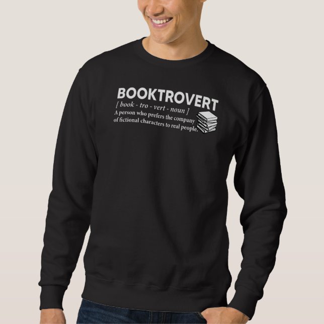 Booktrovert Definition Librarian Meme Book Sweatshirt (Vorderseite)