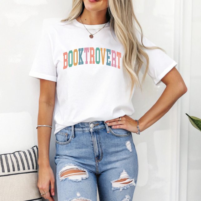 Booktrovert Sporty Bookish Geschenk für das Buch L T-Shirt (Von Creator hochgeladen)