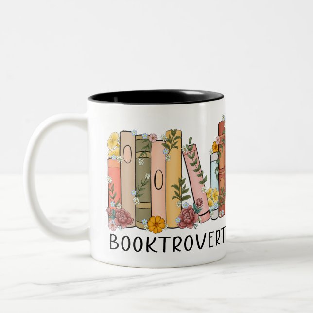 Booktrovert-Tasse Zweifarbige Tasse (Links)