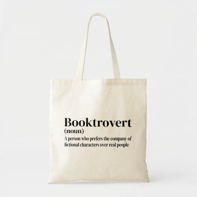 Booktrovert Tote Bag Tragetasche (Vorne)