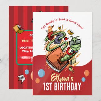 Bookworm Birthday Bash Einladung