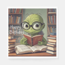 Bookworm Birthday Serviette