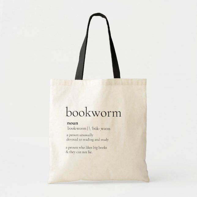 bookworm book lover tote bag tragetasche (Vorne)