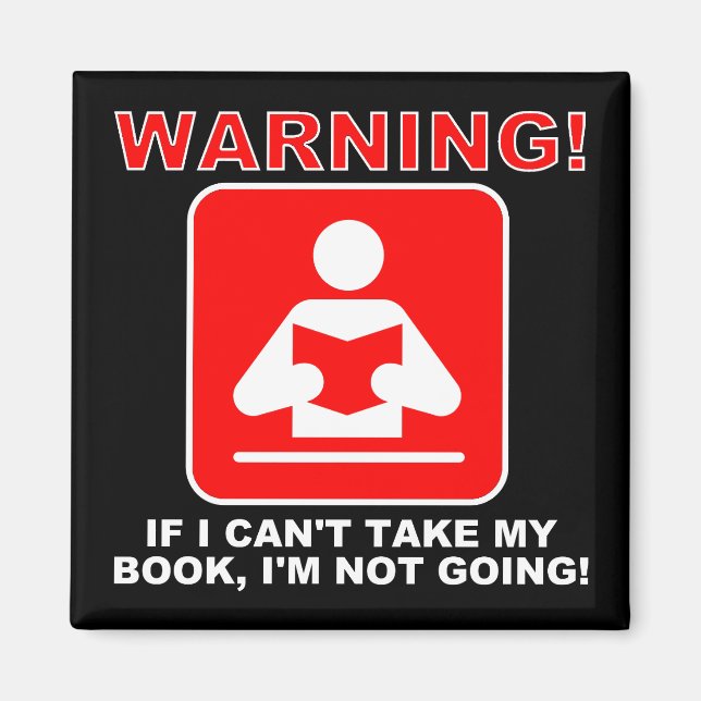Bookworm Book Lover Warnung Funny Kühlschrankmagne Magnet (Vorne)