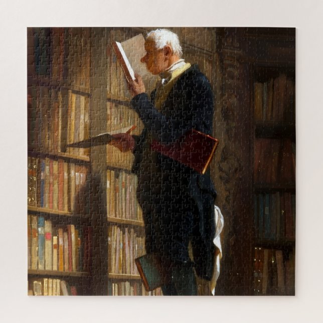 Bookworm Carl Spitzweg Art (Vertikal)
