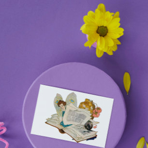 Bookworm Fairy Postkarte