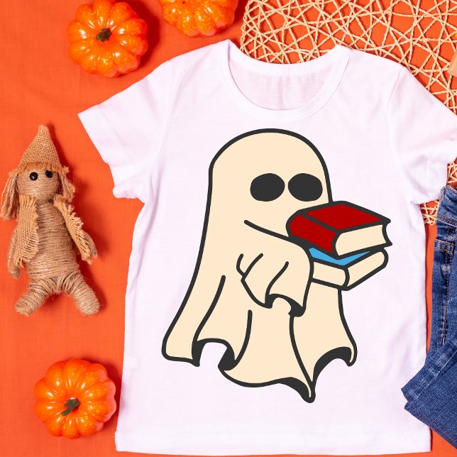 Bookworm Ghost Halloween T-Shirt (Von Creator hochgeladen)