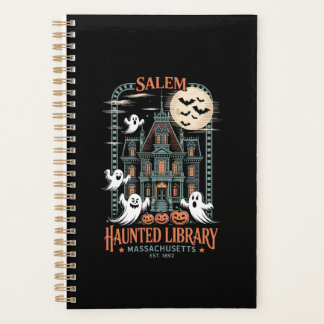 Bookworm Halloween Shirt Haunted Library Planer