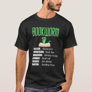Bookworm mit Quirky-Übersetzungen rund um World L T-Shirt