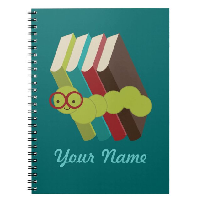 Bookworm Personalized Reading Notes Journal Notizblock (Vorderseite)