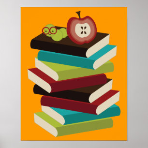 Bookworm Poster zum Lesen