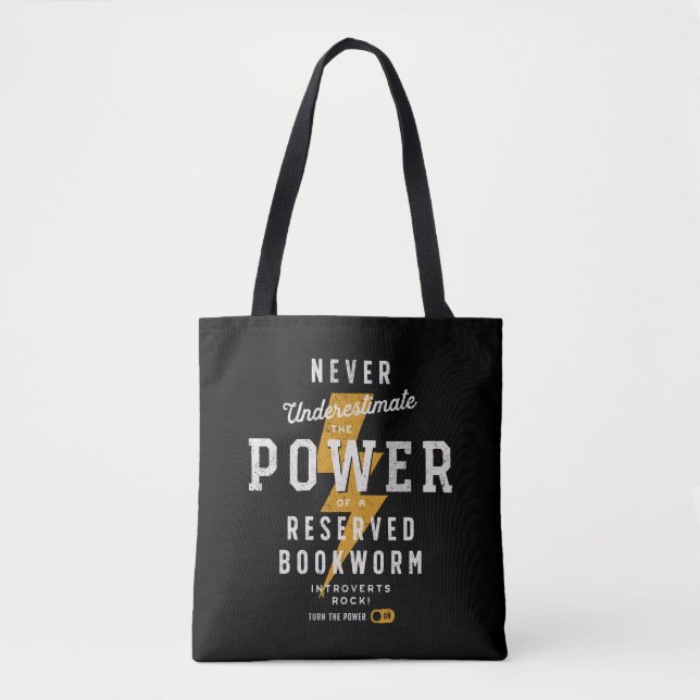 Bookworm Power Vintag Tasche (Vorderseite)