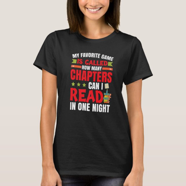 Bookworm Reading Book T-Shirt (Vorderseite)