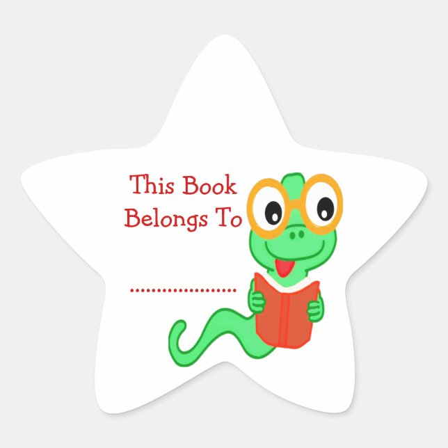 Bookworm Star Sticker (Vorderseite)