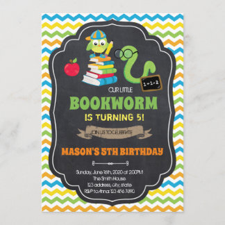 BookWorm Zurück zur Party Einladung