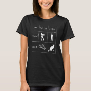 Boolean Logic Alive and Dead Programmer Cat 3 T-Shirt