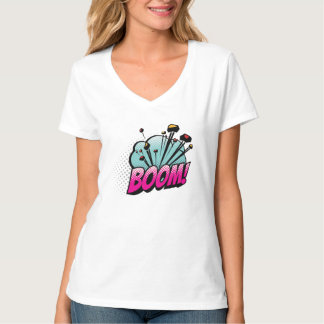 Boom Art Design femmes, s Basic V-neck T-shirt