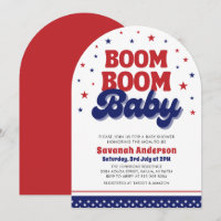 Boom Boom Baby 4. Juli Patriotic Baby Dusche