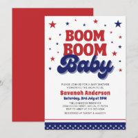 Boom Boom Baby 4. Juli Patriotic Baby Dusche