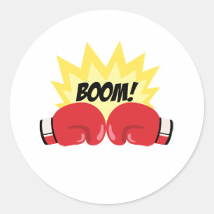 Boom Boom Boom Runder Aufkleber