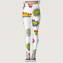 Boom Boom Pow Comic Expressions Leggings