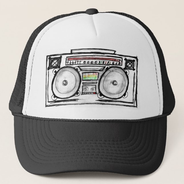 Boom Box Hat Truckerkappe (Vorderseite)