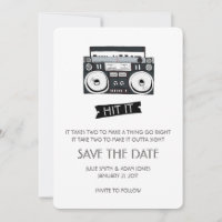 Boom Box Wedding - Save the Date