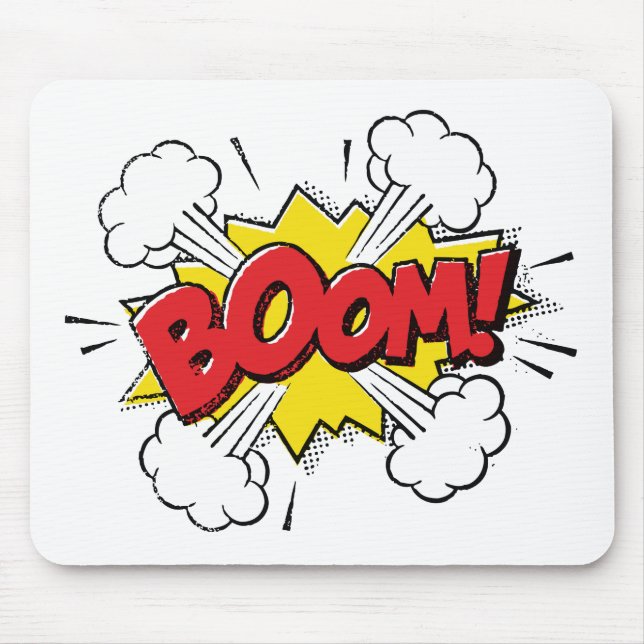 Boom-Cartoon-Entwurf Mousepad (Vorne)