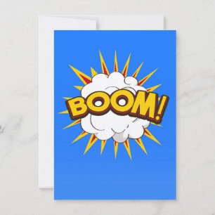 Boom! Cartoon-Explosion Einladung