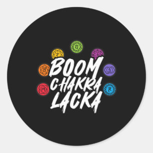 Boom Chakra Lacka Yoga Meditation Reiki Spirituell Runder Aufkleber