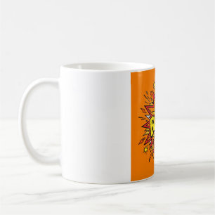 BOOM! Comic Book Pop Art Orange Kaffeetasse