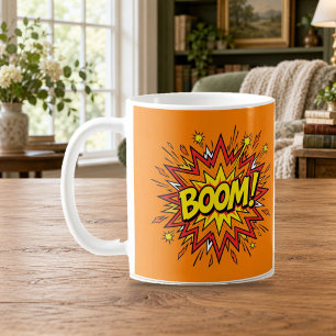 BOOM Comic-Book-Pop-Art Orange Tasse