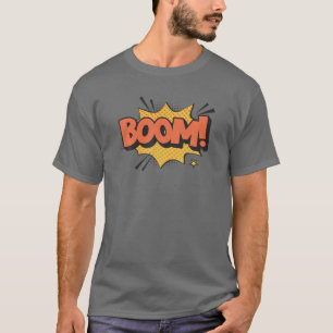 BOOM! Comic Buch Vintager Cartoon Pop Art Design T-Shirt