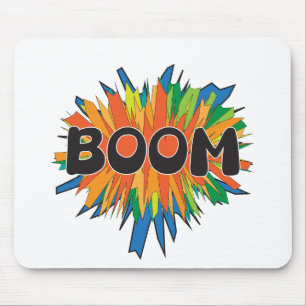 Boom Comic Pop Art Explosion Mauspad