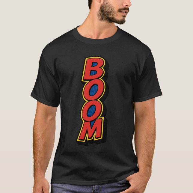 BOOM Comic Style Typography T-Shirt (Vorderseite)