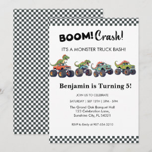 Boom Crash, Monster Truck Invitation Anniversaire