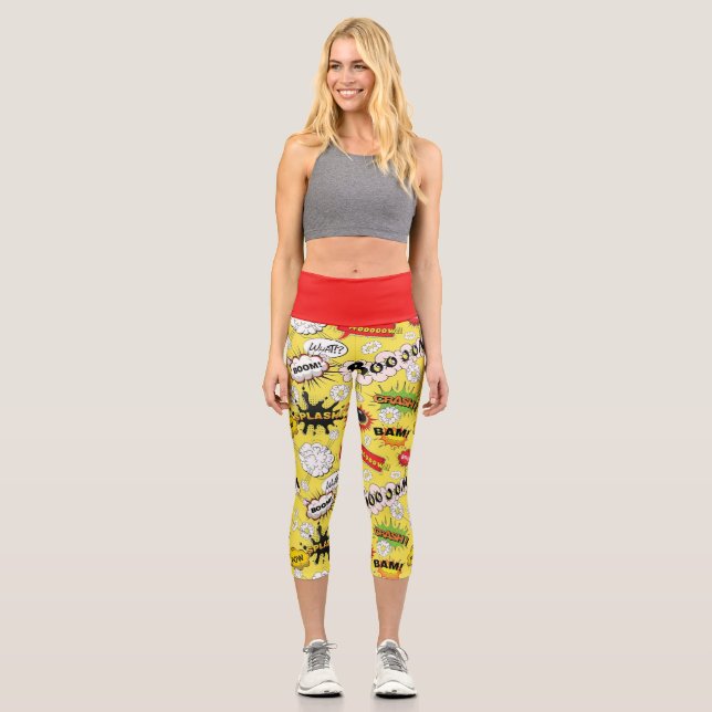 Boom, Crash und Splash Capri Leggings (Vorderseite)