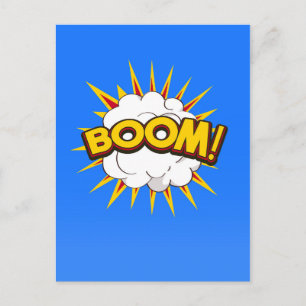 Boom! Explosion des Cartoon Postkarte