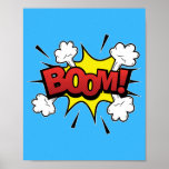 Boom! Explosive Pop Art Comic Blast Poster<br><div class="desc">Mit diesem dynamischen "Boom!" Pop Kunstdesign,  das durch den explosiven Power klassischer Comic-Buchauszeichnungen inspiriert wird,  verleihen Sie Ihrem Raum einen Energiestrahl. Dieses Design ist perfekt geeignet,  um jedem Zimmer eine lebendige Retro-Touch hinzuzufügen,  was es zu einem Muss für Fans von kühlen und farbenfrohen Kunstwerken macht.</div>