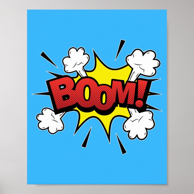 Boom! Explosive Pop Art Comic Blast Poster (Vorne)