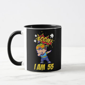 Boom Ich bin FÜNFZIG FÜNF Dabbing Kind Sonne Gebur Tasse
