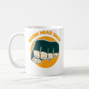 Boom Kopfschuss Faust MMA Kampf Jiu-Jitsu Muay Tha Kaffeetasse