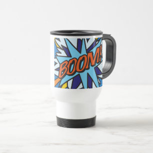 BOOM Lustige moderne Comic- Pop-Art Reisebecher