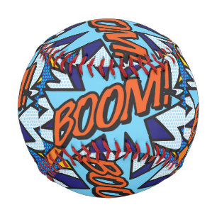 BOOM Lustige Retro-Comic-Book-Pop-Art Baseball