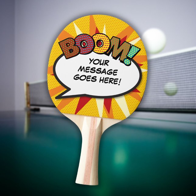 BOOM Personalisierte Sprechblase Funny Cool Tischtennis Schläger (Von Creator hochgeladen)