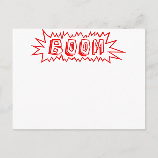 Boom! Postkarte (Vorderseite)