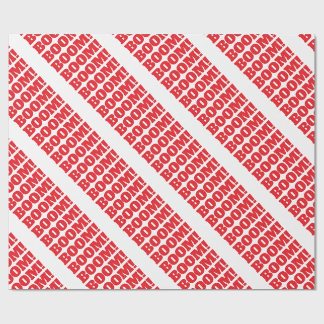 BOOM Professionell elegante moderne minimalistisch Geschenkpapier (Flach)