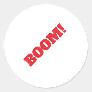 BOOM Professionelles elegantes modernes minimalist Runder Aufkleber