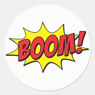 Boom Runder Aufkleber